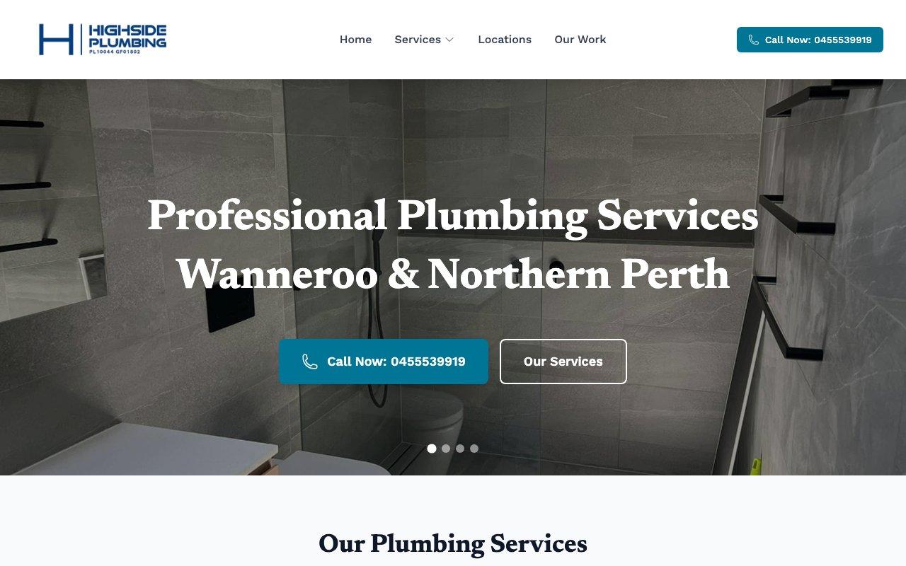 Highside Plumbing website